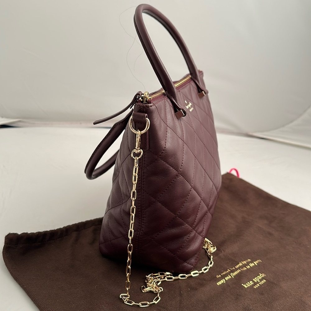 Kate Spade Emerson Place small Gina mulled wine tote bag - Picture 2 of 14